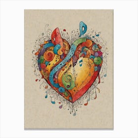 Heart Of Music 4 Canvas Print