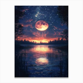 Full Moon In The Sky 6 Canvas Print