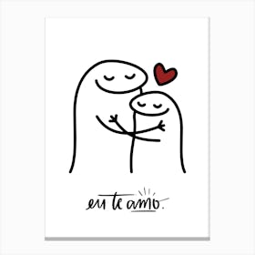 Te Amo I Love You Bedroom Quote Print Canvas Print