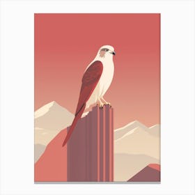 Minimalist Falcon 5 Illustration Canvas Print