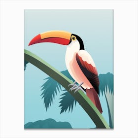 Minimalist Toucan 1 Illustration Canvas Print
