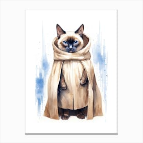 Siamese Cat As A Jedi 2 Canvas Print