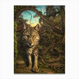 Wolf In The Forest Canvas Print