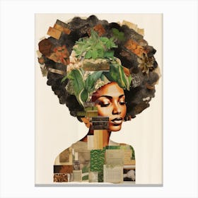 Afro Collage Portrait 8 Canvas Print