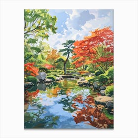 Japanese Garden In Holland Park London Parks Garden 3 Painting Canvas Print
