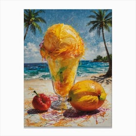 Mango Ice Cream 1 Canvas Print