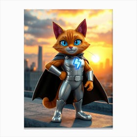 Superhero Cat Canvas Print