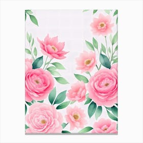 Pink Roses Canvas Print