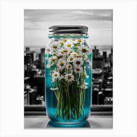 Flowers In A Jar 2 Canvas Print