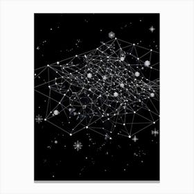 An Intricately Designed Vector Illustration Showcasing An Abstract Polygon Network Embodying Both T (2) Canvas Print