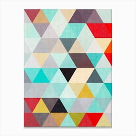 Colorful triangles in harmony 5 Canvas Print