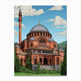 Trabzon Hagia Sophia Museum Pixel Art 3 Canvas Print