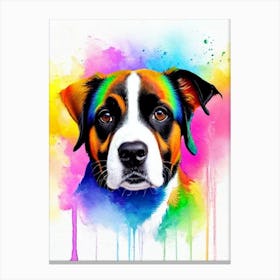 Entlebucher Mountain Dog Rainbow Oil Painting dog Canvas Print