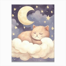 Sleeping Baby Kitten 3 Canvas Print