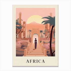 Vintage Travel Poster Africa 3 Canvas Print
