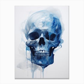 Blue Skull Canvas Print