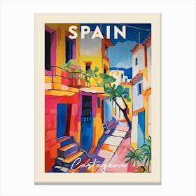 Cartagena Spain 1 Fauvist Painting  Travel Poster Canvas Print