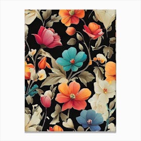 Beautiful Pattern Floral Painting Art Print Canvas Print