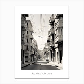 Poster Of Athens, Greece, Photography In Black And White 3 Canvas Print