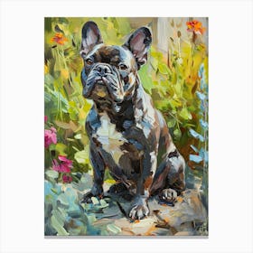 French Bulldog Acrylic Painting 1 Canvas Print