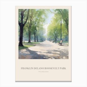 Franklin Delano Roosevelt Park Philadelphia United States 2 Vintage Cezanne Inspired Poster Canvas Print