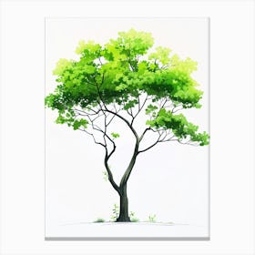 Lime Tree Pixel Illustration 4 Canvas Print