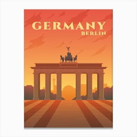 Berlin Travel Poster Canvas Print