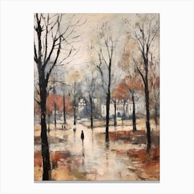 Winter City Park Painting Victoria Park London 1 Canvas Print