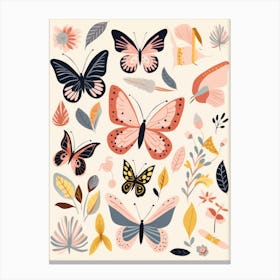 Set Of Butterflies Canvas Print