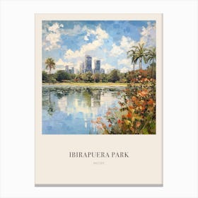 Ibirapuera Park Recife Brazil 2 Vintage Cezanne Inspired Poster Canvas Print