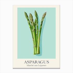 Marche Aux Legumes Asparagus Summer Illustration 3 Canvas Print