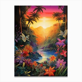 Tropical Abstract Minimalist 12 Canvas Print
