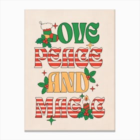 Love Peace And Magic Canvas Print