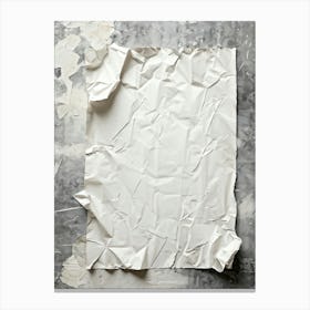 Crumpled White Sheet Of Old Cardboard Paper With Crumpled Texture Closeup Retro Style Pattern Embos (6) Canvas Print