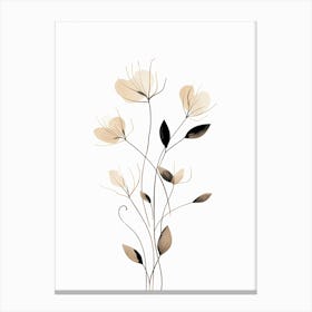 Floral Symmetry: Abstract Wall Garden Print Canvas Print