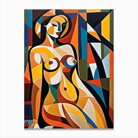 Woman Portrait Cubism Pablo Picasso Style (19) Canvas Print