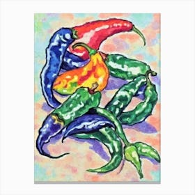 Chili Pepper Fauvist vegetable Canvas Print