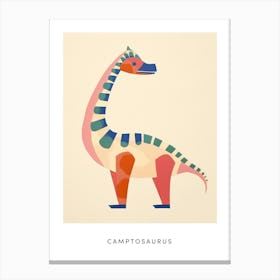Nursery Dinosaur Art Camptosaurus 3 Poster Canvas Print