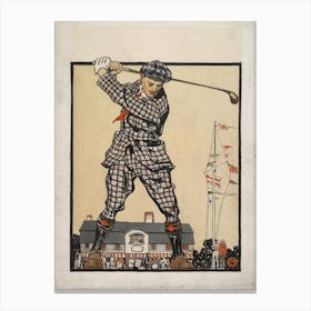 Man Swinging Golf Club (1915), Edward Penfield Canvas Print