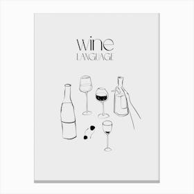 Wine language Canvas Print