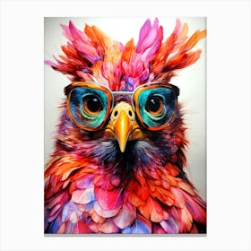 Colorful Owl bird art Canvas Print