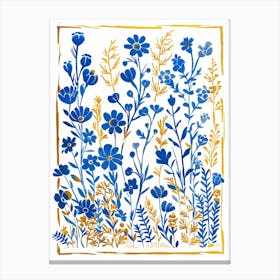 Blue Flowers 58 Canvas Print