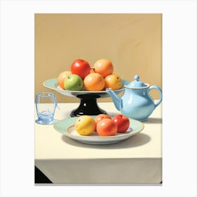 Table With Fruit 1 Canvas Print