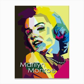Marilyn Monroe Hollywood Icon Retro Art Wpap Canvas Print
