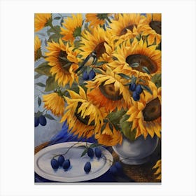 Stillleben Mit Sonnenblumen 1 Canvas Print