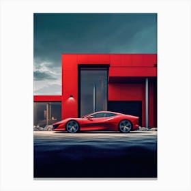 Red Ferrari Canvas Print