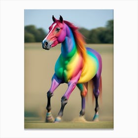 Rainbow Horse 24 Canvas Print