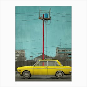 Yellow Car Canvas Print