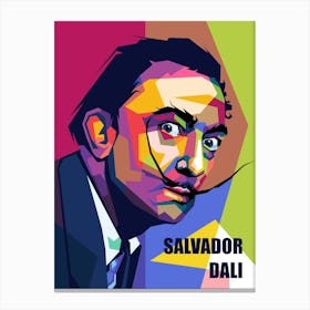 Salvador Dali Wpap Pop Art Style Canvas Print