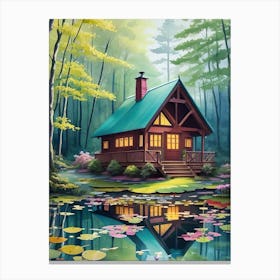 Cabin In The Woods Canvas Print